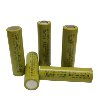 18650の再充電可能なリチウム電池、3.6v 2200mahのリチウム イオン電池の細胞