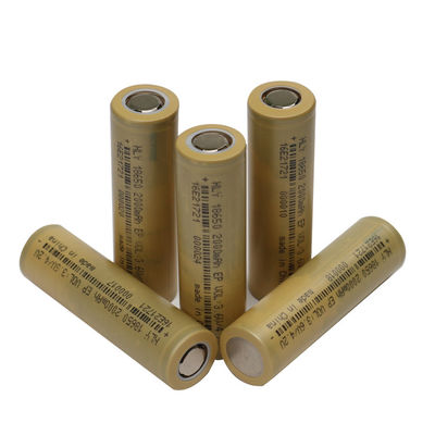 円柱リチウム イオン18650電池3.6 v 2000mahの充電電池FCC