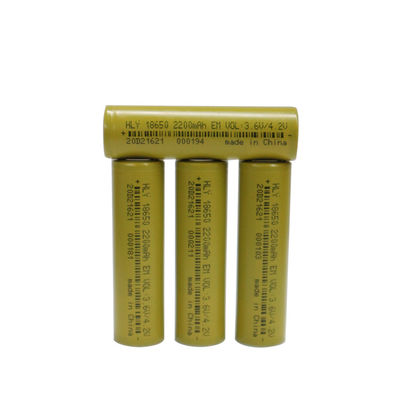 高い発電2200mah 18650電池3.6ボルトのリチウム イオン電池500周期