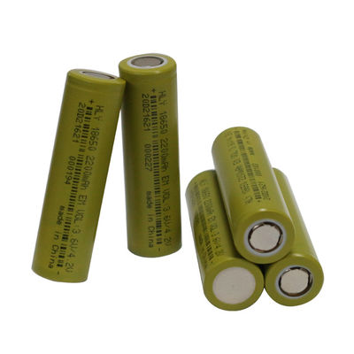 高い発電2200mah 18650電池3.6ボルトのリチウム イオン電池500周期