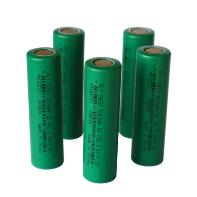 懐中電燈のための高い発電18650のリチウム イオン電池3.6v 2500mahの細胞