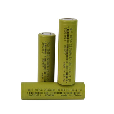 高い安全18650 2200mah電池500倍の円柱リチウム電池0.5C