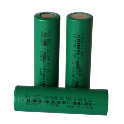 2500mAh 3.6Vは再充電可能な太陽電池18650力の細胞をカスタマイズした