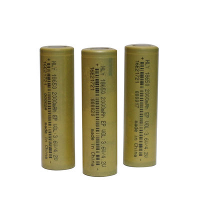 園芸工具のための高エネルギー密度18650のリチウム イオン電池3.6V 2000mAh