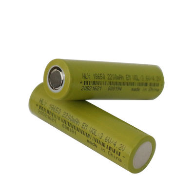 3.6V円柱高い安全リチウム イオン充電電池の細胞2200mah 18650