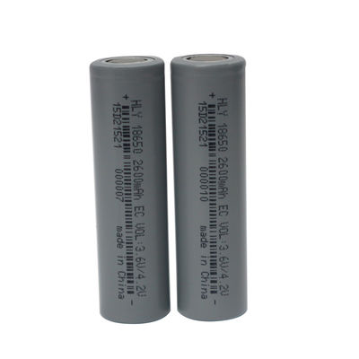 500時の円柱18650李イオン電池3.6V 2600mAhの充電電池
